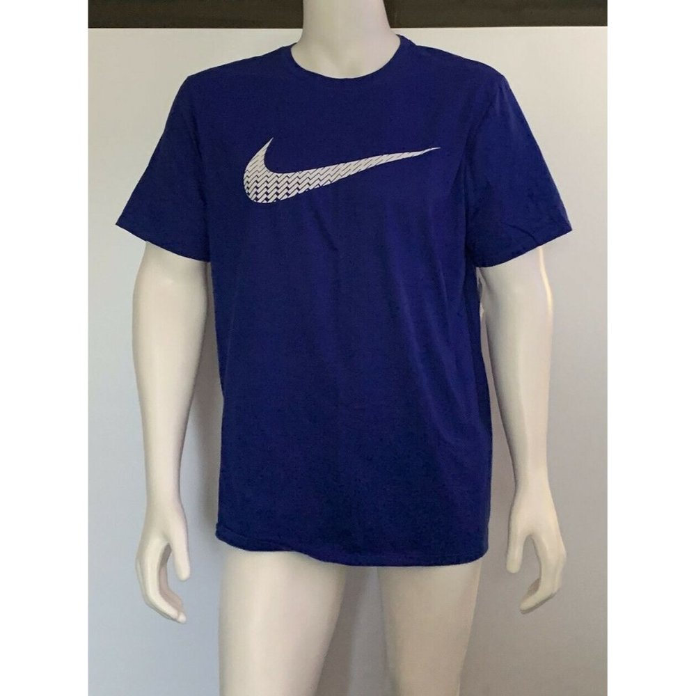 ⚒️Men’s T-Shirt Size XL Nike THE NIKE TEE Athletic Cut BLUE Short Sleeve